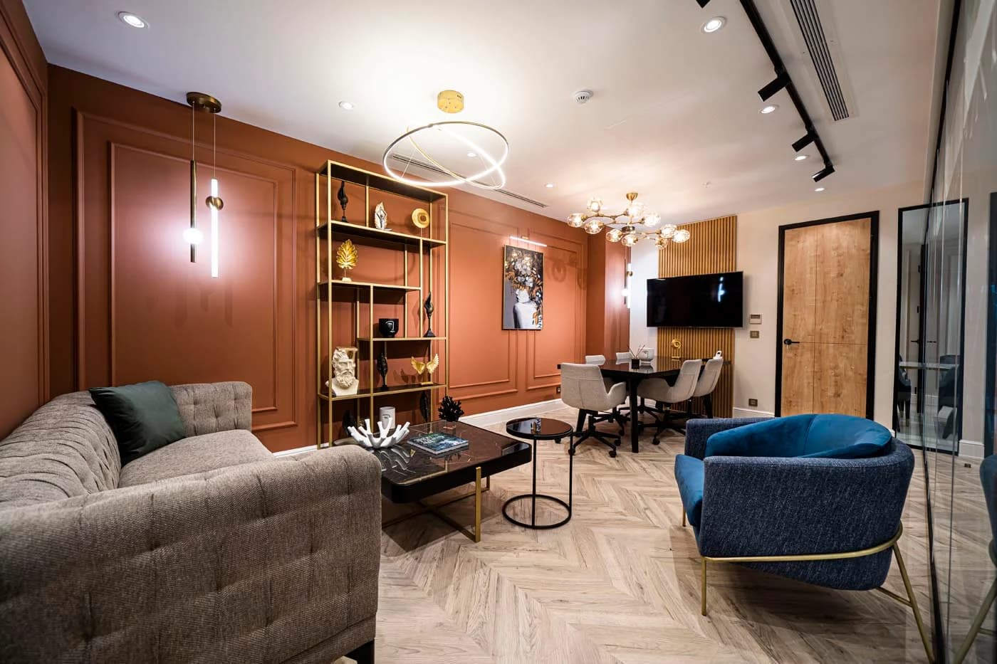 Private seating room at Auradentis for patients travelling with family